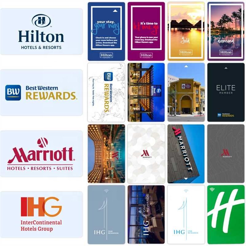 RFID Hotel Key Card Door locker Access control 12.56Mhz IHG Hilton WYN Redroof NFC