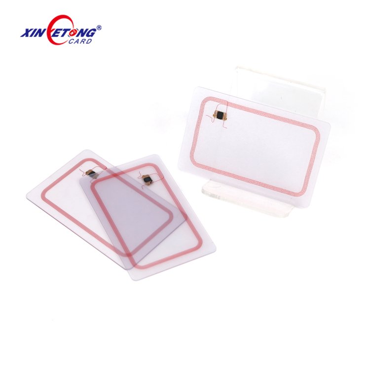 NFC N-TAG 215 RFID Clear/ Transparent RFID NFC Business Card for factory wholesale