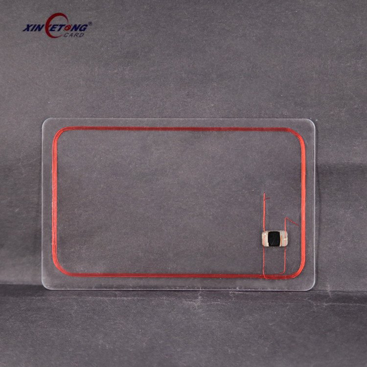 NFC N-TAG 215 RFID Clear/ Transparent RFID NFC Business Card for factory wholesale