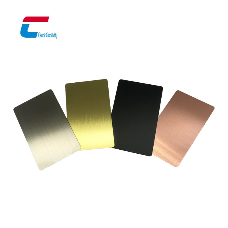 Luxury Customized Hybrid NFC Black White Gold Silver Rose Gold Metal Business Card QR Code Optional