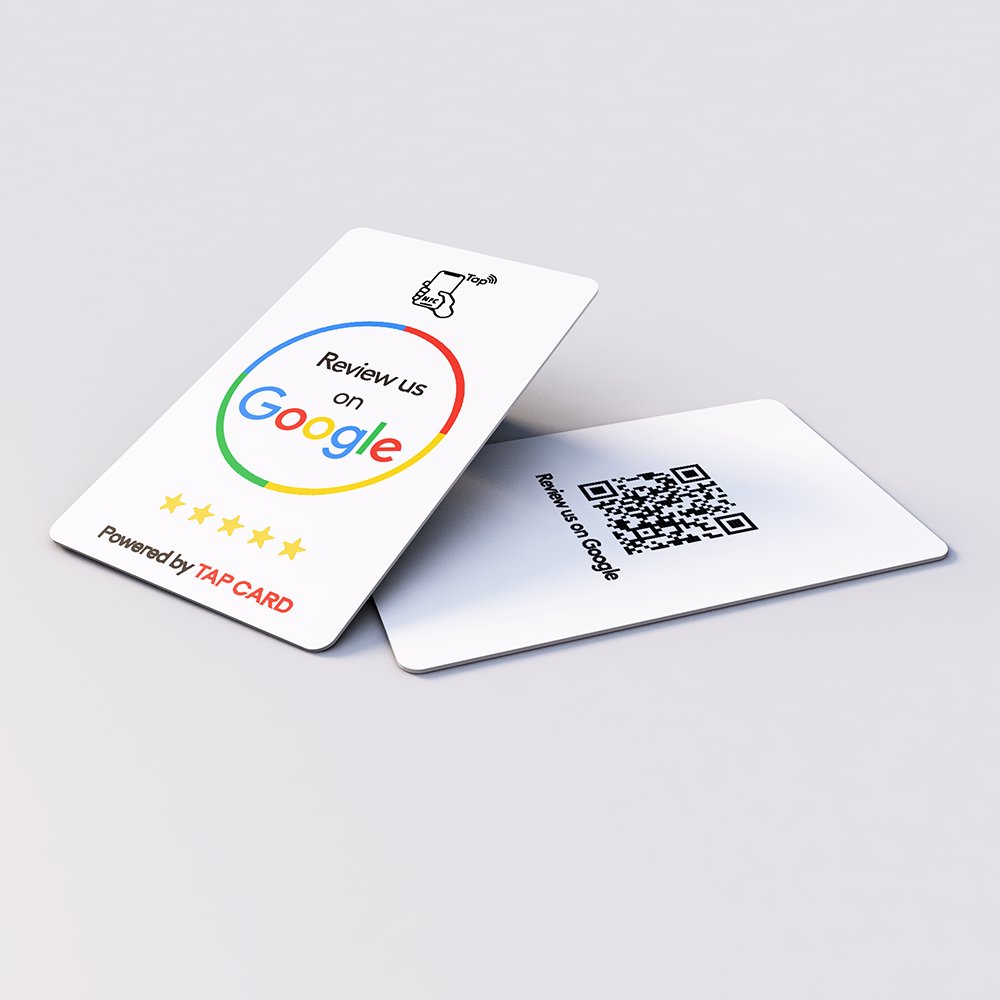 CR80 Plastic Programmable QR Code Scan NFC NTAG 213 NTAG 215 NTAG 216 Google Review NFC Card