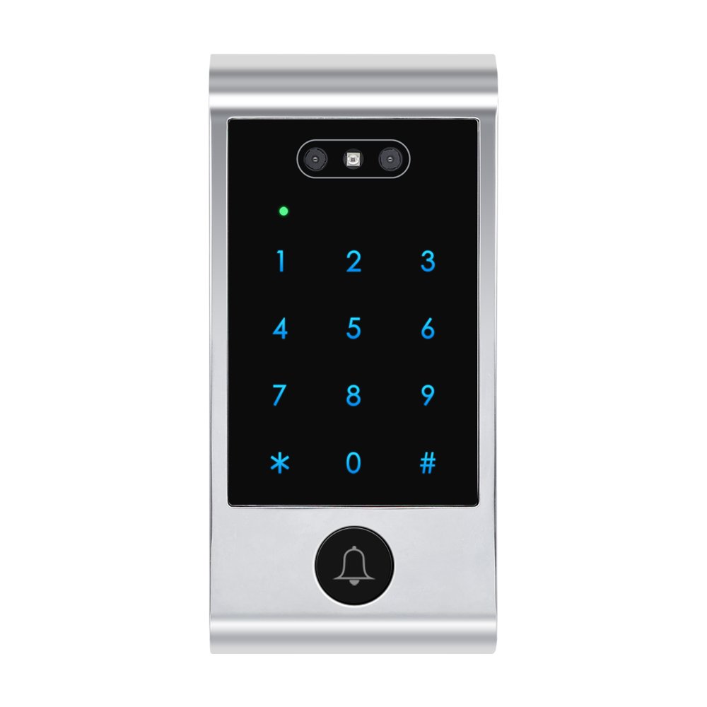 Outdoor Waterproof TTlock App Face Recognition RFID Door Access Control System, Smart Facial Door lock WiFi Ble
