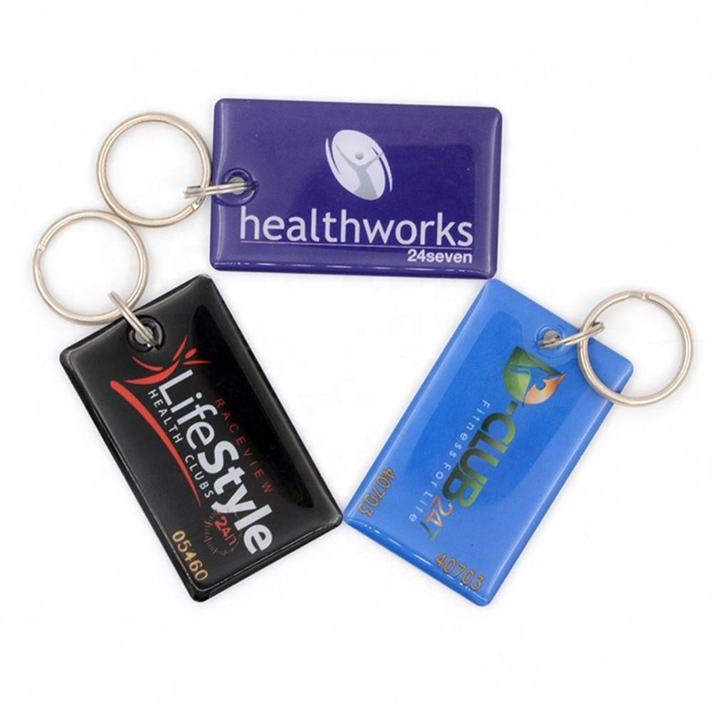 YTS custom epoxy tag keychain smart NFC rfid access control cards