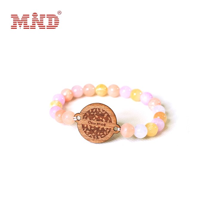 Natural Stone RFID Bracelets NFC Wooden Card Wristband with NFC NTAG 213 NTAG 215 NTAG 216 Tag