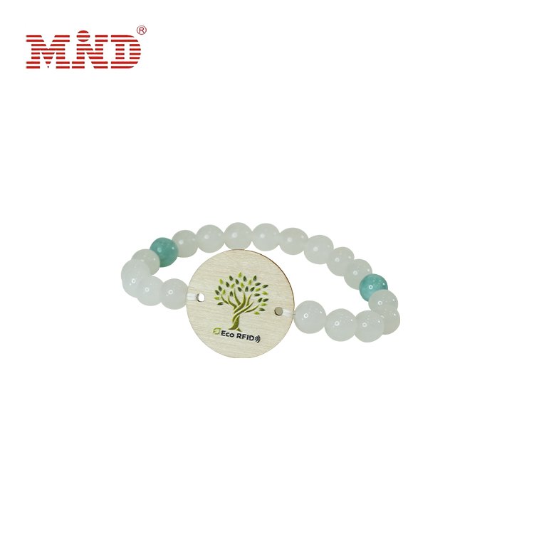 Natural Stone RFID Bracelets NFC Wooden Card Wristband with NFC NTAG 213 NTAG 215 NTAG 216 Tag