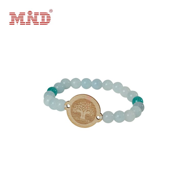 Natural Stone RFID Bracelets NFC Wooden Card Wristband with NFC NTAG 213 NTAG 215 NTAG 216 Tag