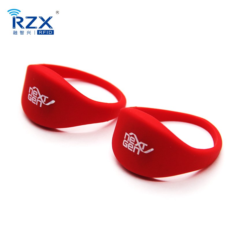 RFID Silicone Wristband Access Control System QR Code NFC Social Sharing Silicone Bracelet