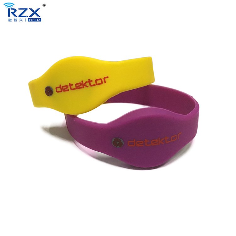 RFID Silicone Wristband Access Control System QR Code NFC Social Sharing Silicone Bracelet