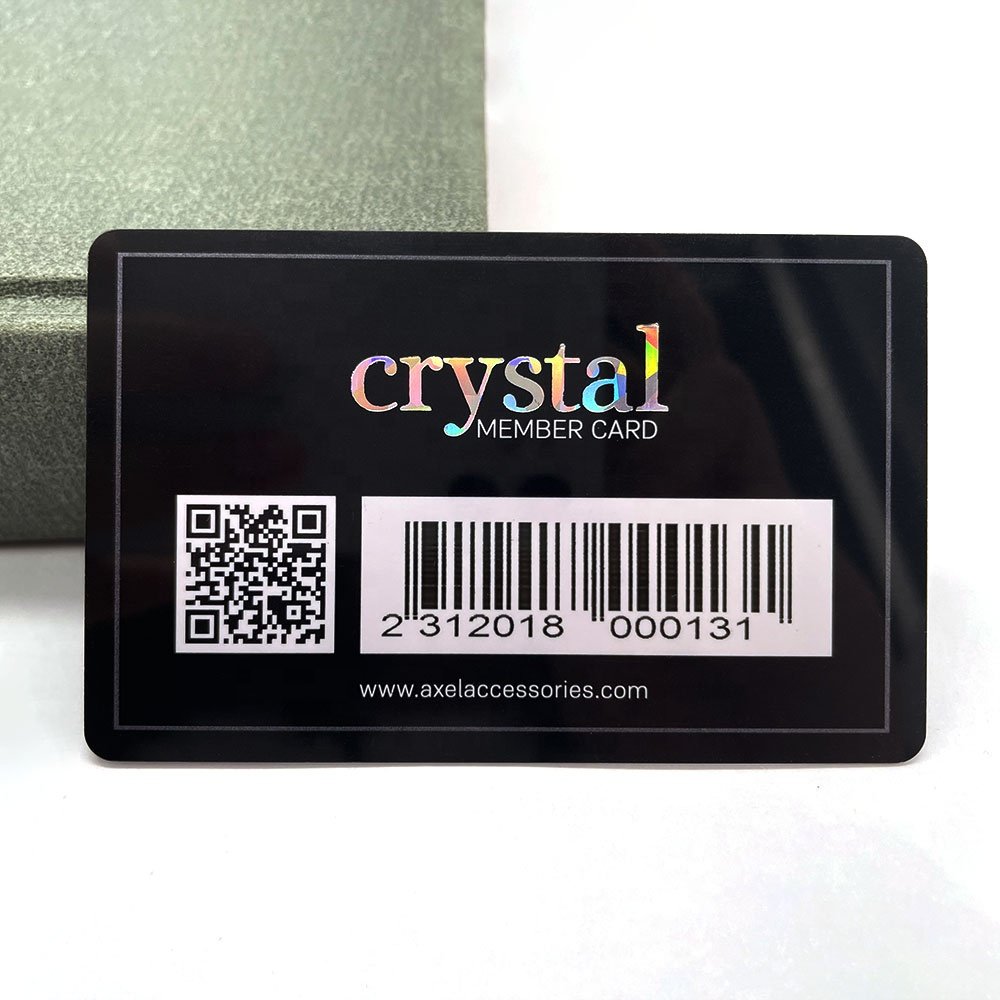 Hot sale customized PVC barcode business card 13.56MHZ NFC card 215 gift loyalty plastic QR code factory