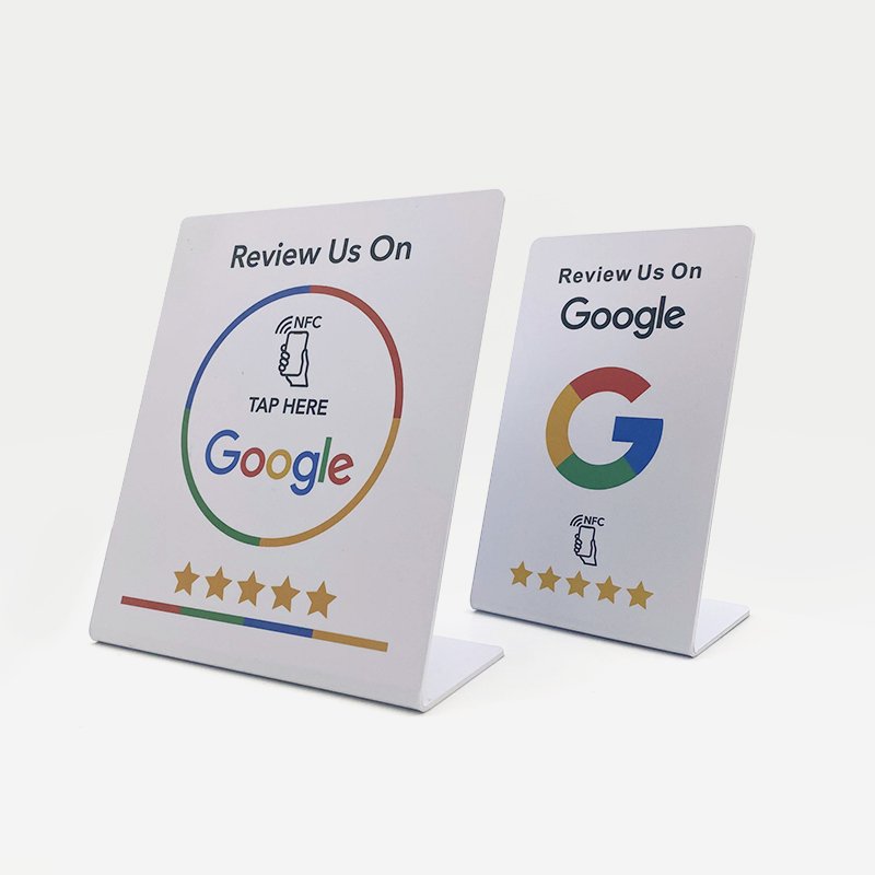 13.56 mhz Custom ntag213 215 216 nfc tap stand nfc google review stand