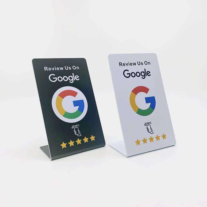 13.56 mhz Custom ntag213 215 216 nfc tap stand nfc google review stand