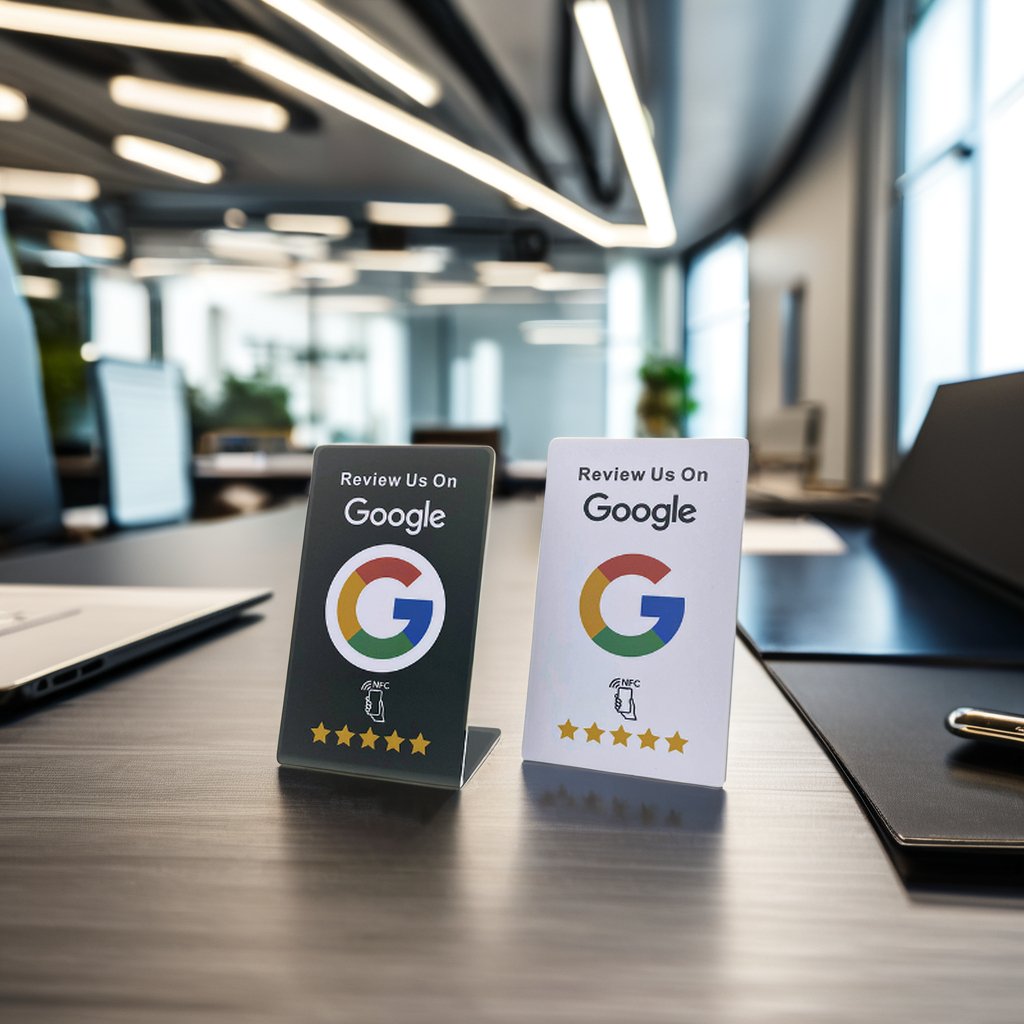 13.56 mhz Custom ntag213 215 216 nfc tap stand nfc google review stand