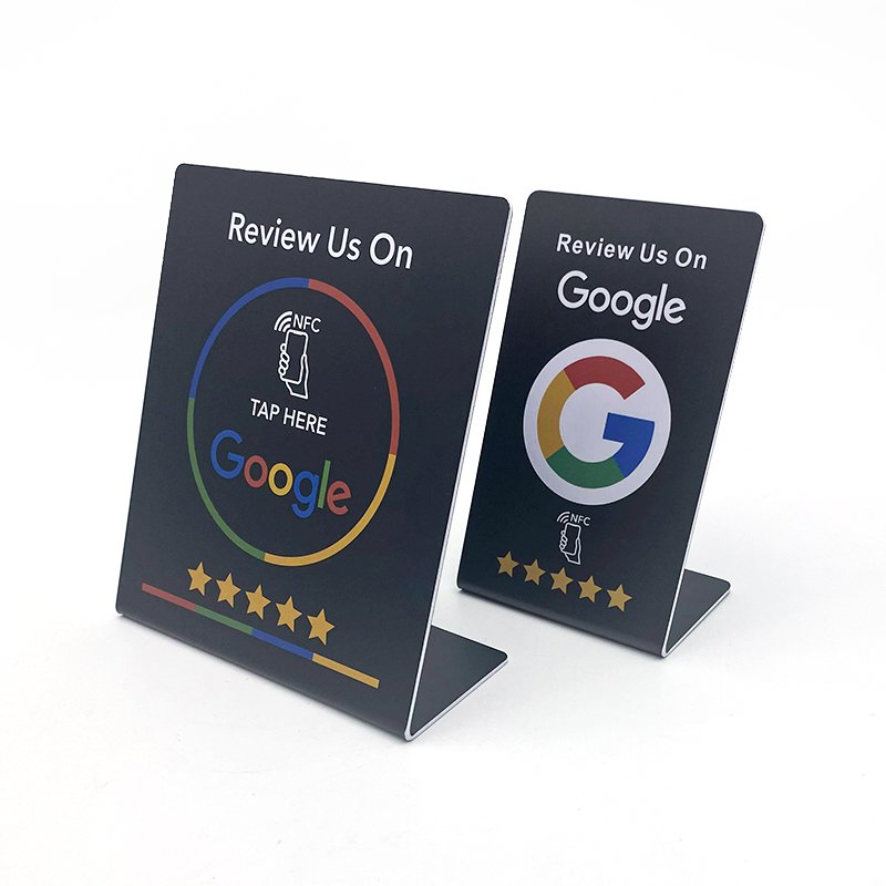 13.56 mhz Custom ntag213 215 216 nfc tap stand nfc google review stand