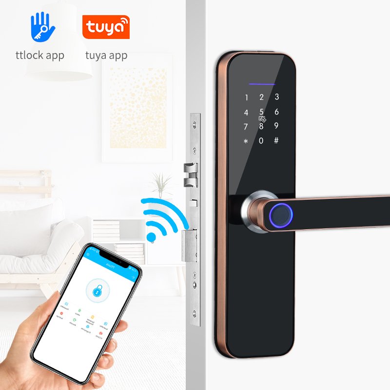 TTlock Wifi Remote Control Smart Lock Home Security Door Access Control Anti-theft Lock Biometric Fingerprint Lock