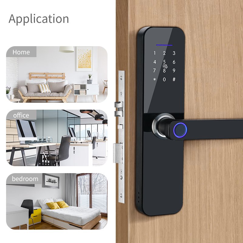 TTlock Wifi Remote Control Smart Lock Home Security Door Access Control Anti-theft Lock Biometric Fingerprint Lock