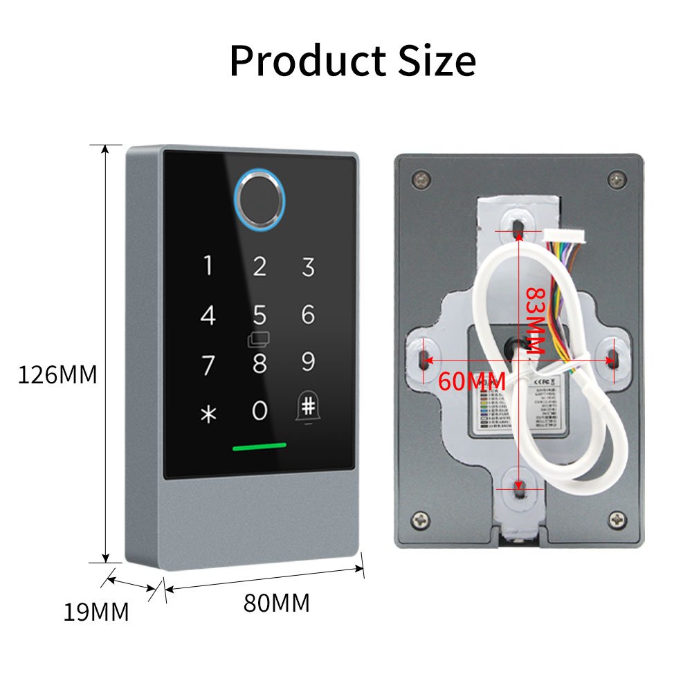 K3F IP67 Waterproof Fingerprint RFID Door Controller App Remote Control Keypad Password Card bluetooth 13.56Mhz Access Reader