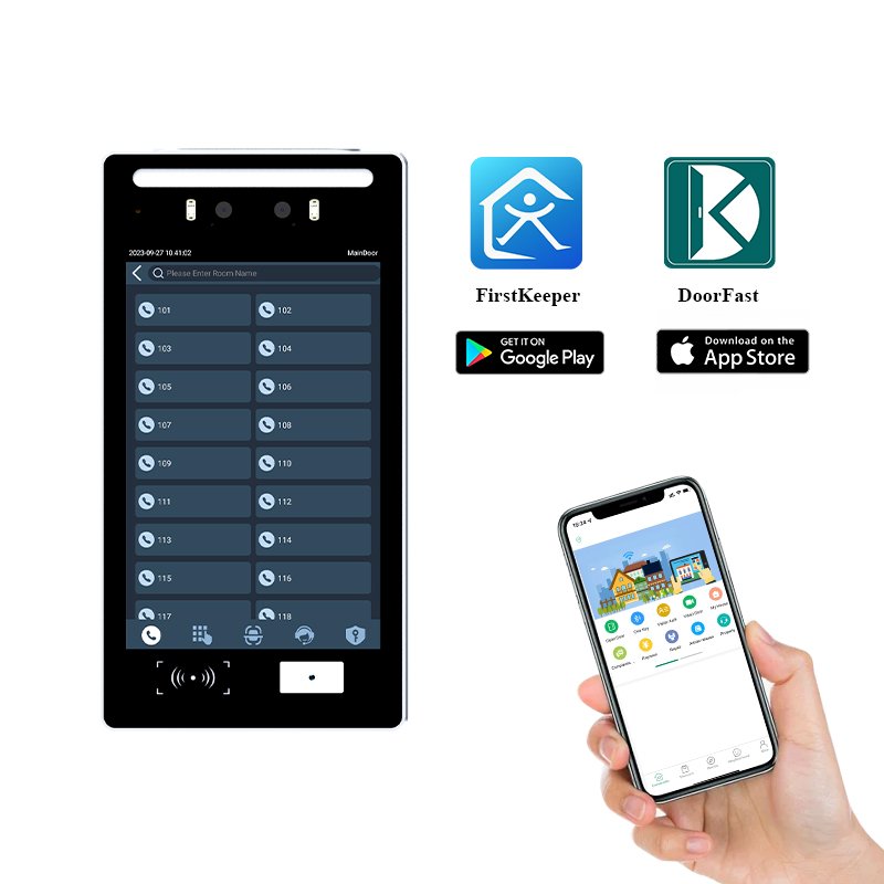 Thinmoo Android 11 Access Control System RFID Card Access Control with Visitor Monitor Thinmoo Card Readers for Building Access