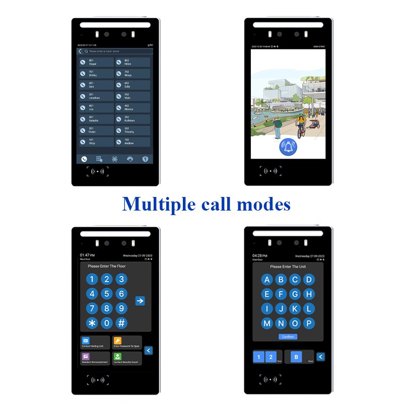 Thinmoo Android 11 Access Control System RFID Card Access Control with Visitor Monitor Thinmoo Card Readers for Building Access