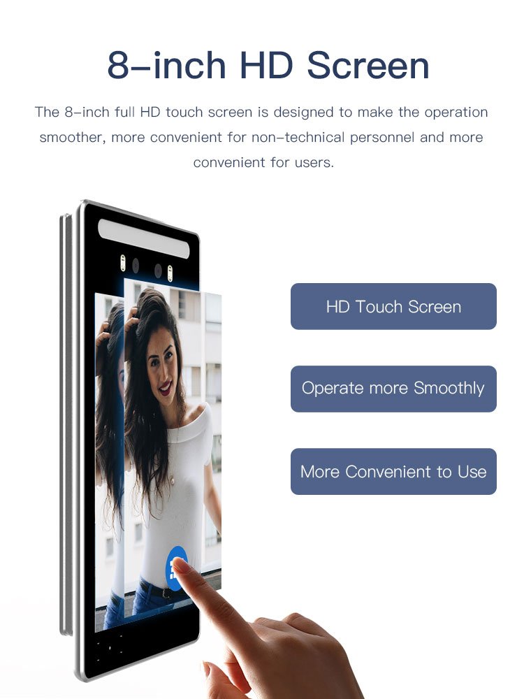 Thinmoo Android 11 Access Control System RFID Card Access Control with Visitor Monitor Thinmoo Card Readers for Building Access