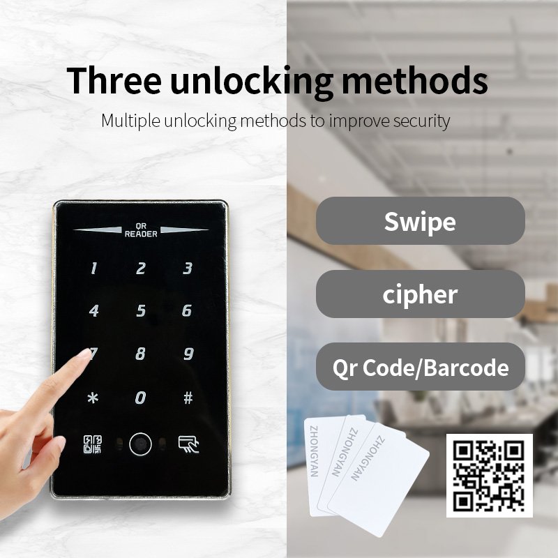 Outdoor IP68 Waterproof Smart QR Code Reader Wiegand 26 34 125Khz RFID EM4100 QR Code Scanner Reader Access Control