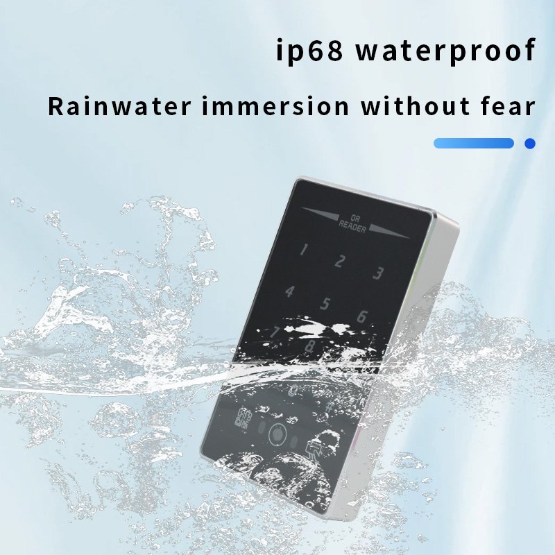 Outdoor IP68 Waterproof Smart QR Code Reader Wiegand 26 34 125Khz RFID EM4100 QR Code Scanner Reader Access Control