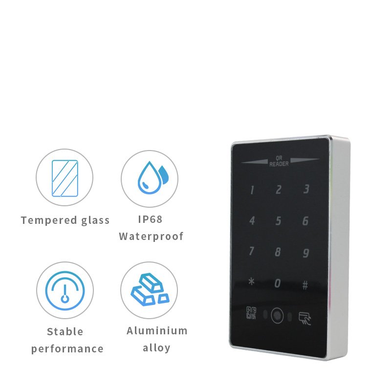 Outdoor IP68 Waterproof Smart QR Code Reader Wiegand 26 34 125Khz RFID EM4100 QR Code Scanner Reader Access Control