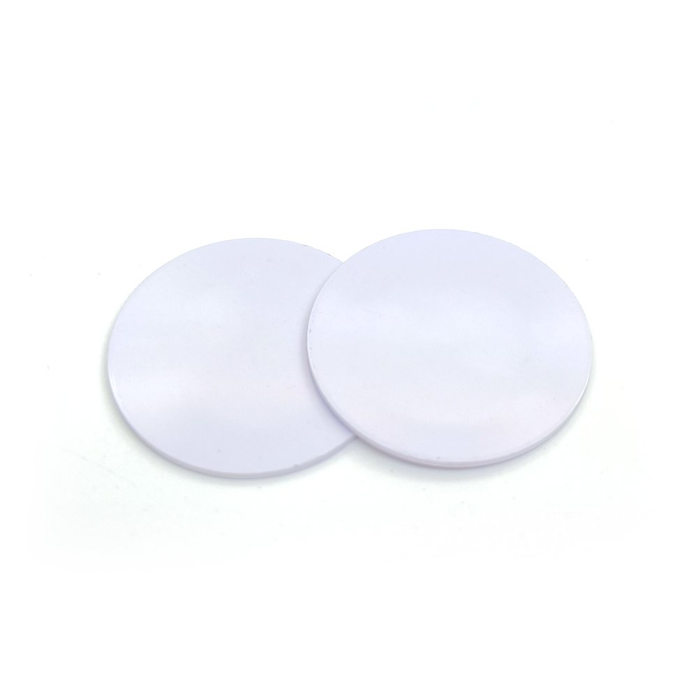 LF 125khz Rfid Card Tag PVC Coin Tag TK4100 Dia25mm Blank White Round Tag With 3M Glue For Access Control