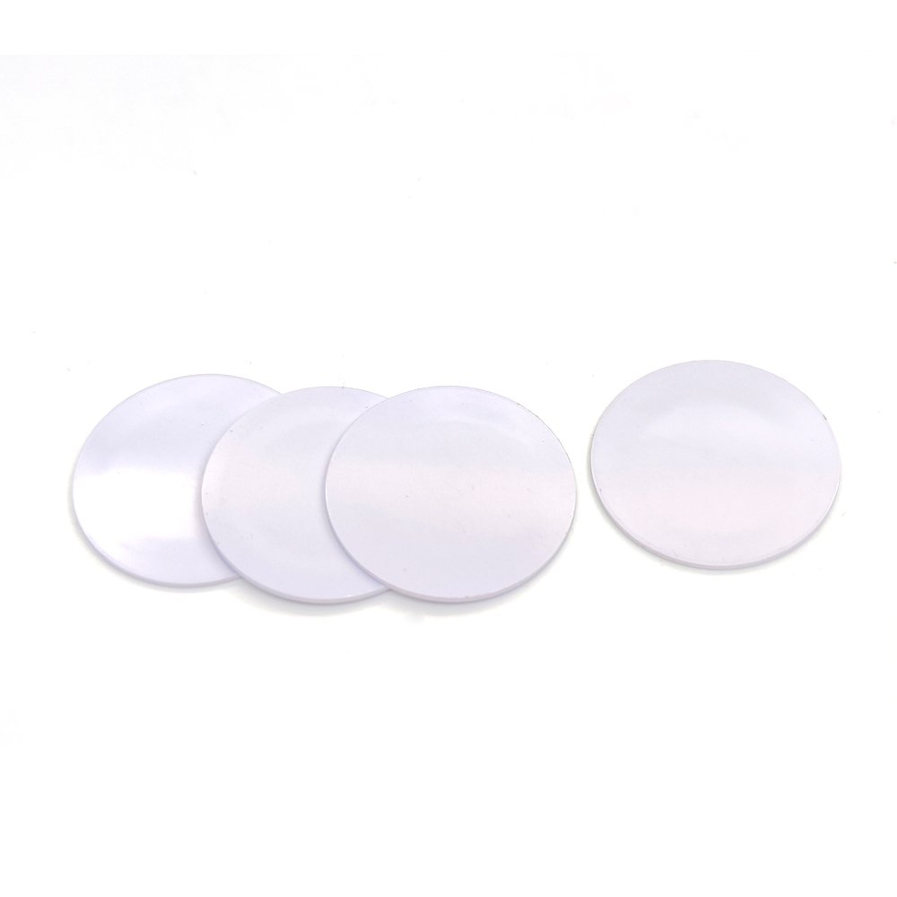LF 125khz Rfid Card Tag PVC Coin Tag TK4100 Dia25mm Blank White Round Tag With 3M Glue For Access Control
