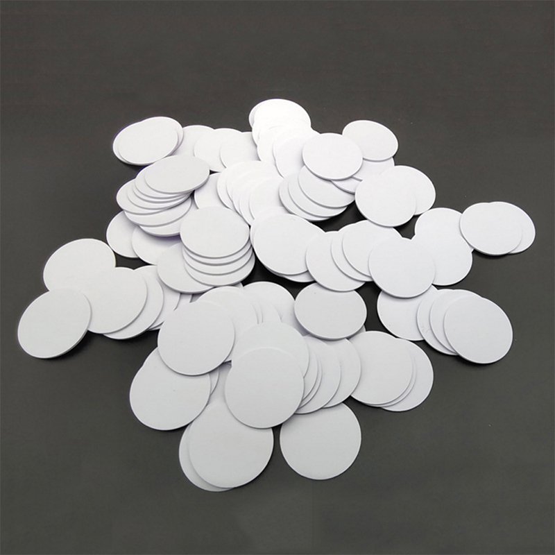 18mm Tk4100 RFID Coin Tag 125khz RFID PVC 125 khz RFID Tag For Asset Management