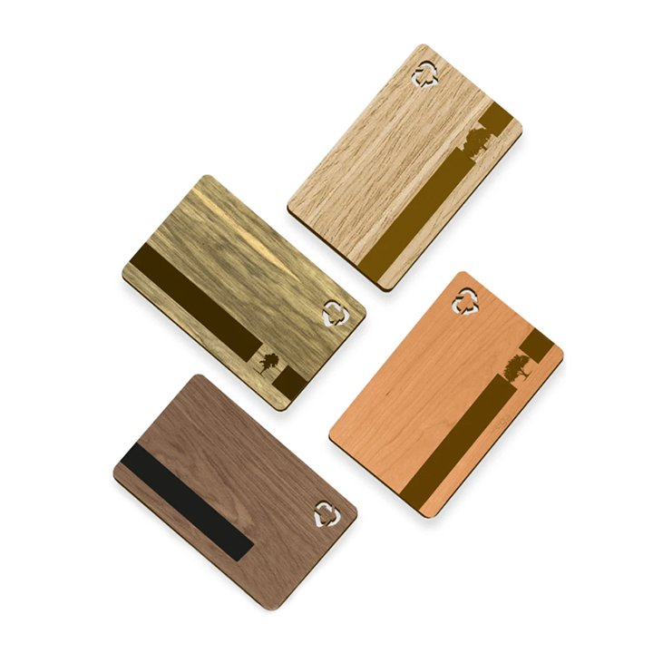 Wooden Magnetic Stripe card Membership Loyalty Card Vip Plastic blank wood Cards