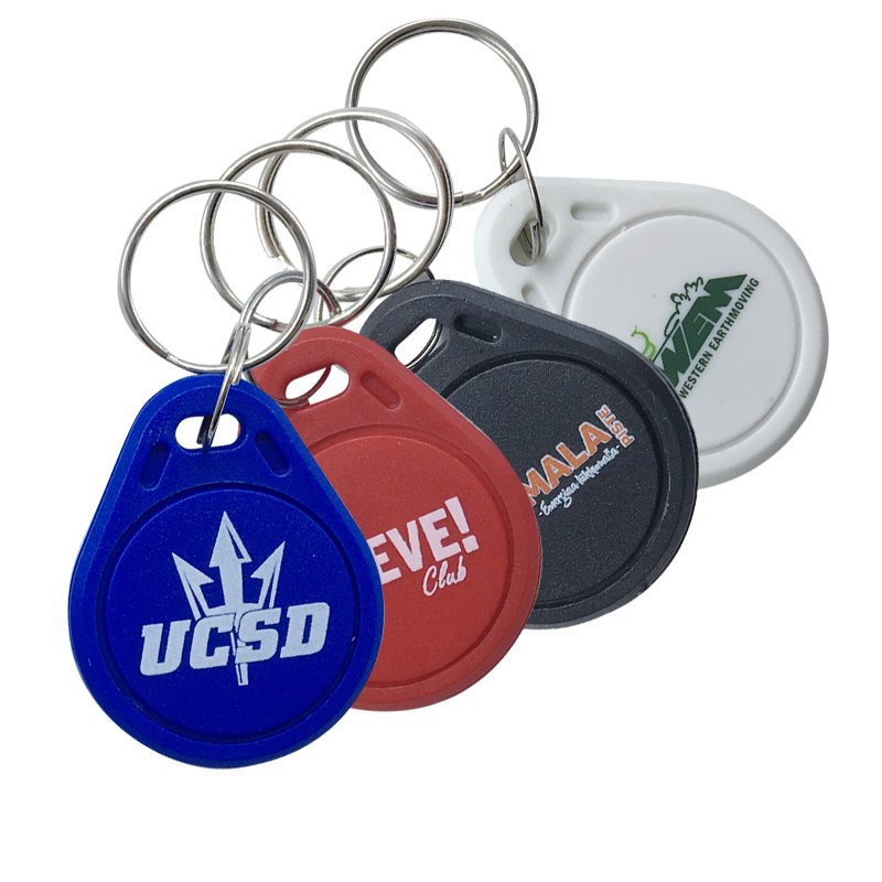 Waterproof PVC 125KHz RFID Keyfob Mini Portable ISO 15693 Protocol ISO Keytag Loyalty 860-960MHz Frequency 1K Chip NFC