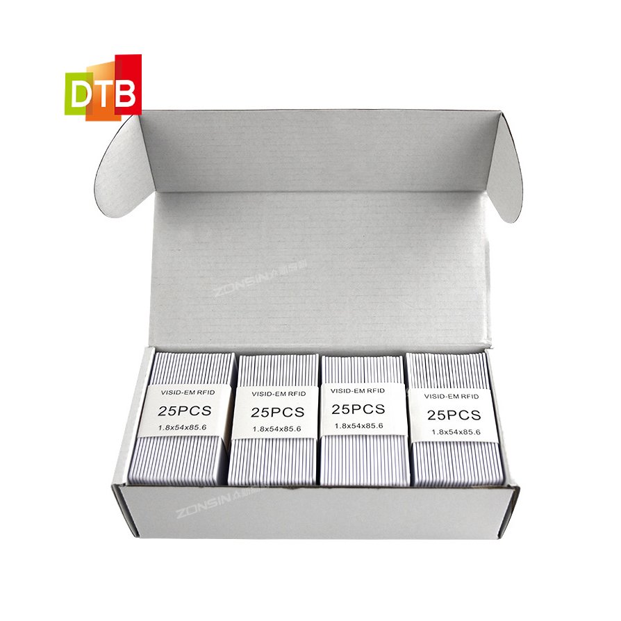 Custom 1.8mm RFID Thickness Clamshell IC Blank Card ABS Access Control Cards