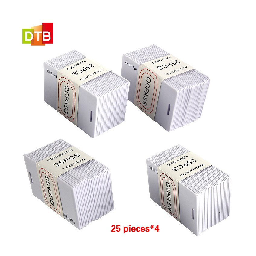 Custom 1.8mm RFID Thickness Clamshell IC Blank Card ABS Access Control Cards