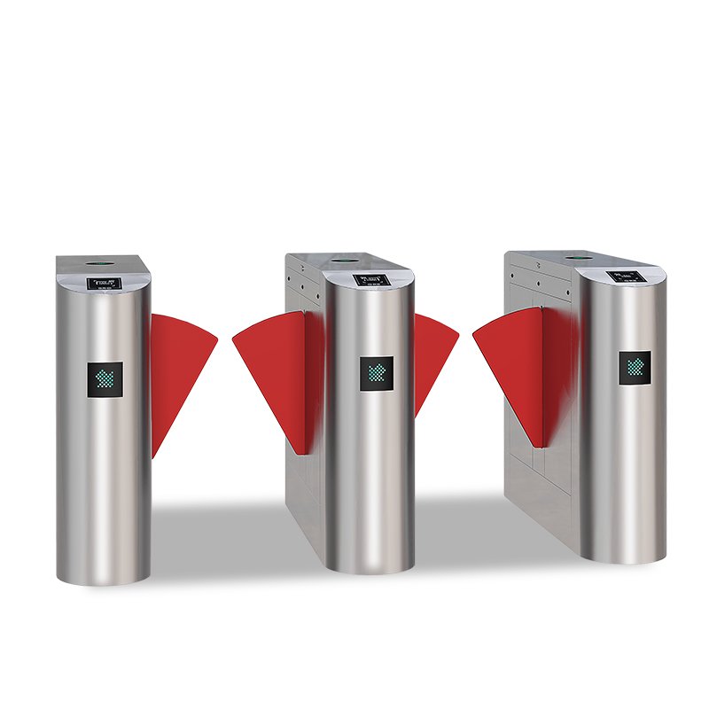 Supermarket Swing Pedestrian Access Gate flap turnstile qr code access control turnstile gate for gym with RFID Card Reader
