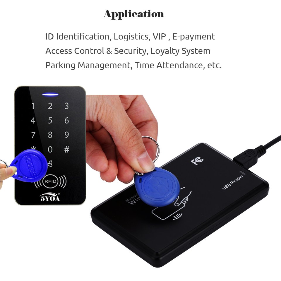 RFID 125khz EM4100 ID Keyfob RFID Tag Tags Access Control Card Porta TK4100 Key Fob Token Ring Proximity Chip