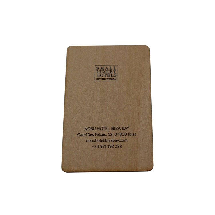 Custom Print High Quality 13.56MHZ NFC Wooden Access Control Card RFID Hotel Key Wood Cards