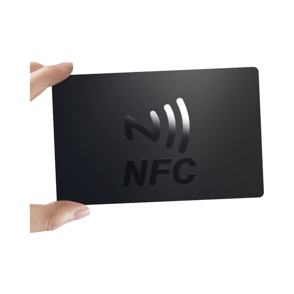 Personalized Custom Full Black Matte Finish Social Media RFID Smart PVC Digital NFC PVC Plastic Business Card
