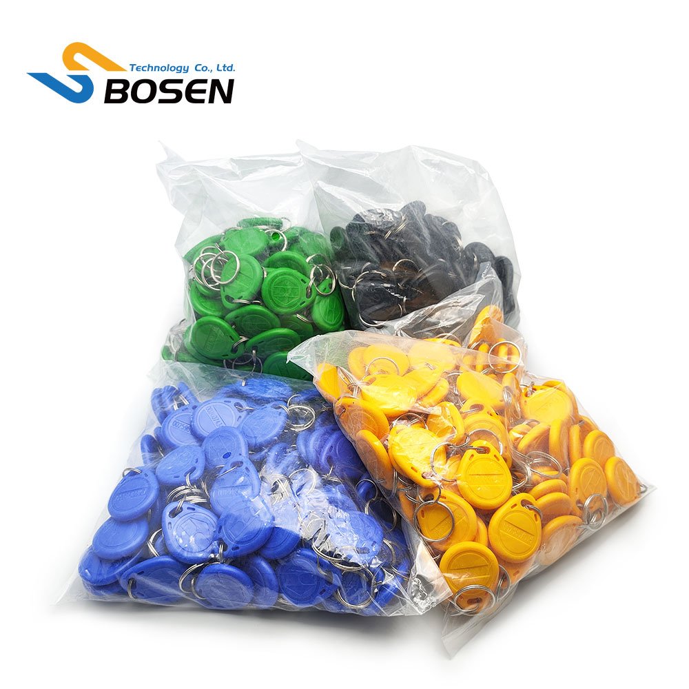 Customized Chip 125khz 13.56mhz Door Access Control Key Chain Tag Plastic ABS RFID Chip Key Fob