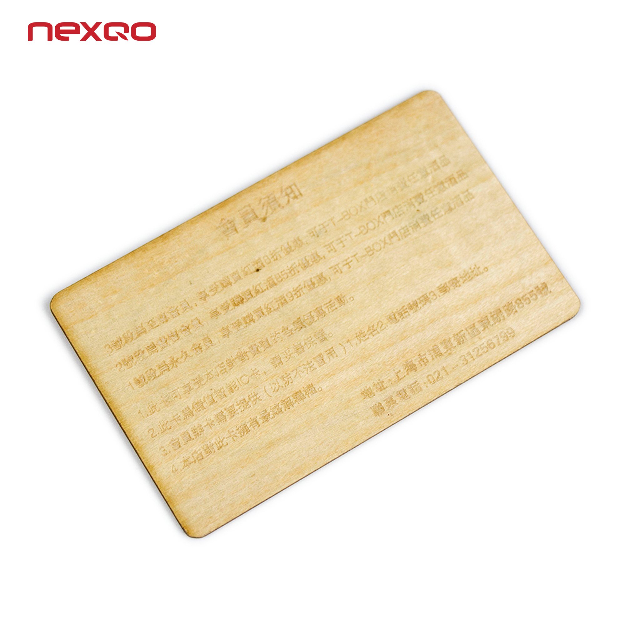 Custom Logo 125khz RFID Chip Programmable NFC Business Cards for Hotel Wooden Beech Wood Bamboo Recycled NFC Name Calling Card