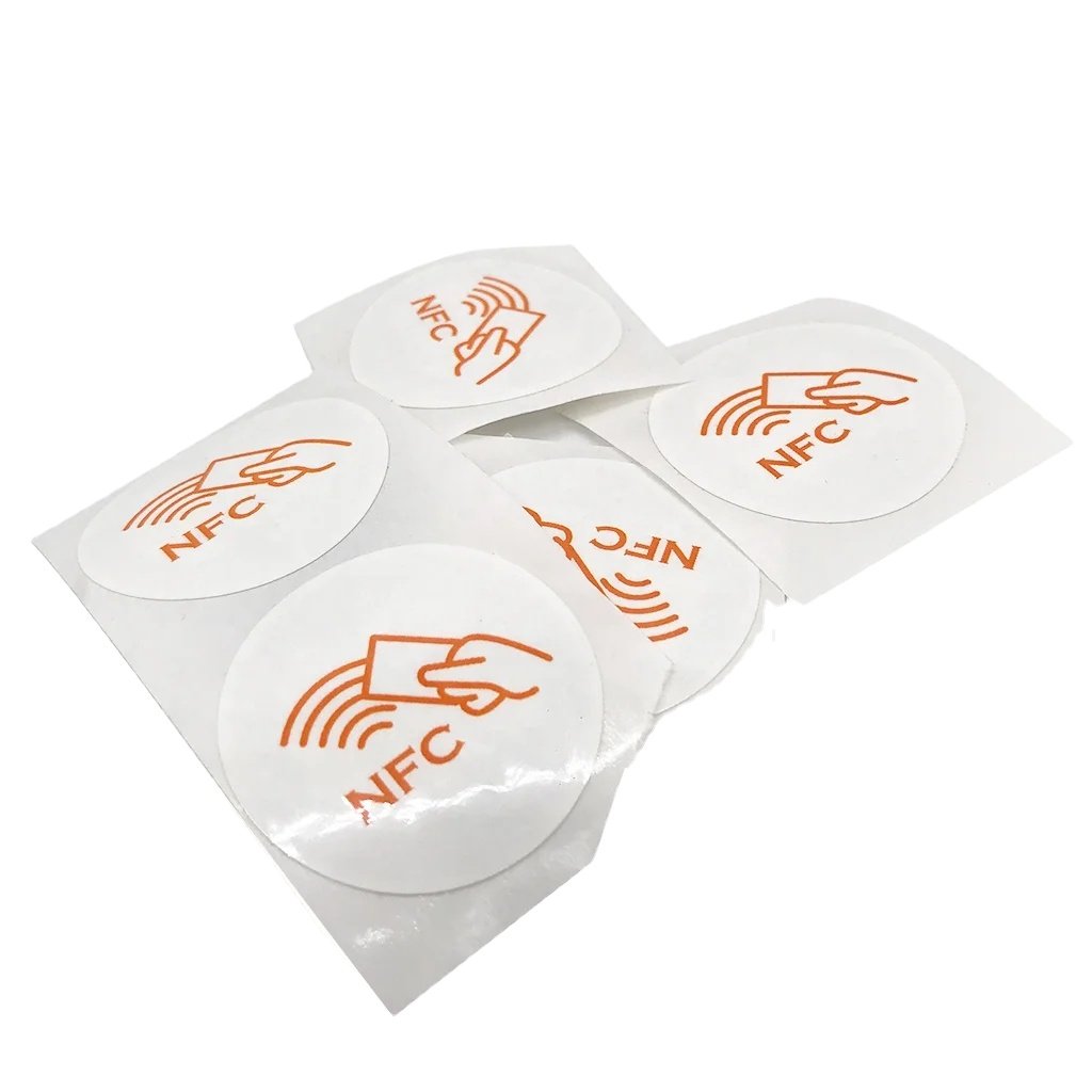 13.56mhz smart label rfid nfc tag215 sticker rfid paper label sticker 25MM