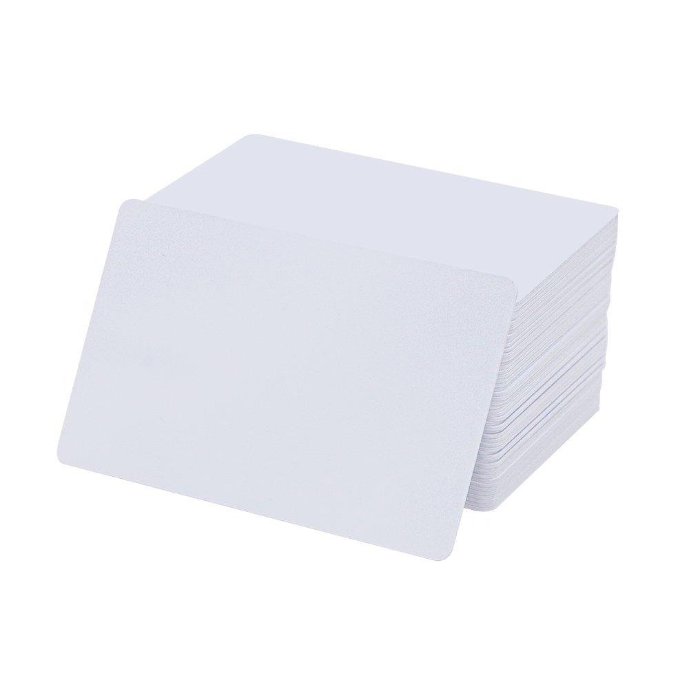 Customized pvc white card F08 1K smart business card rfid inkjet printer nfc blank card with chip