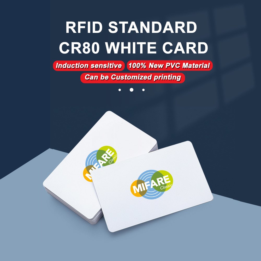 Customized pvc white card F08 1K smart business card rfid inkjet printer nfc blank card with chip