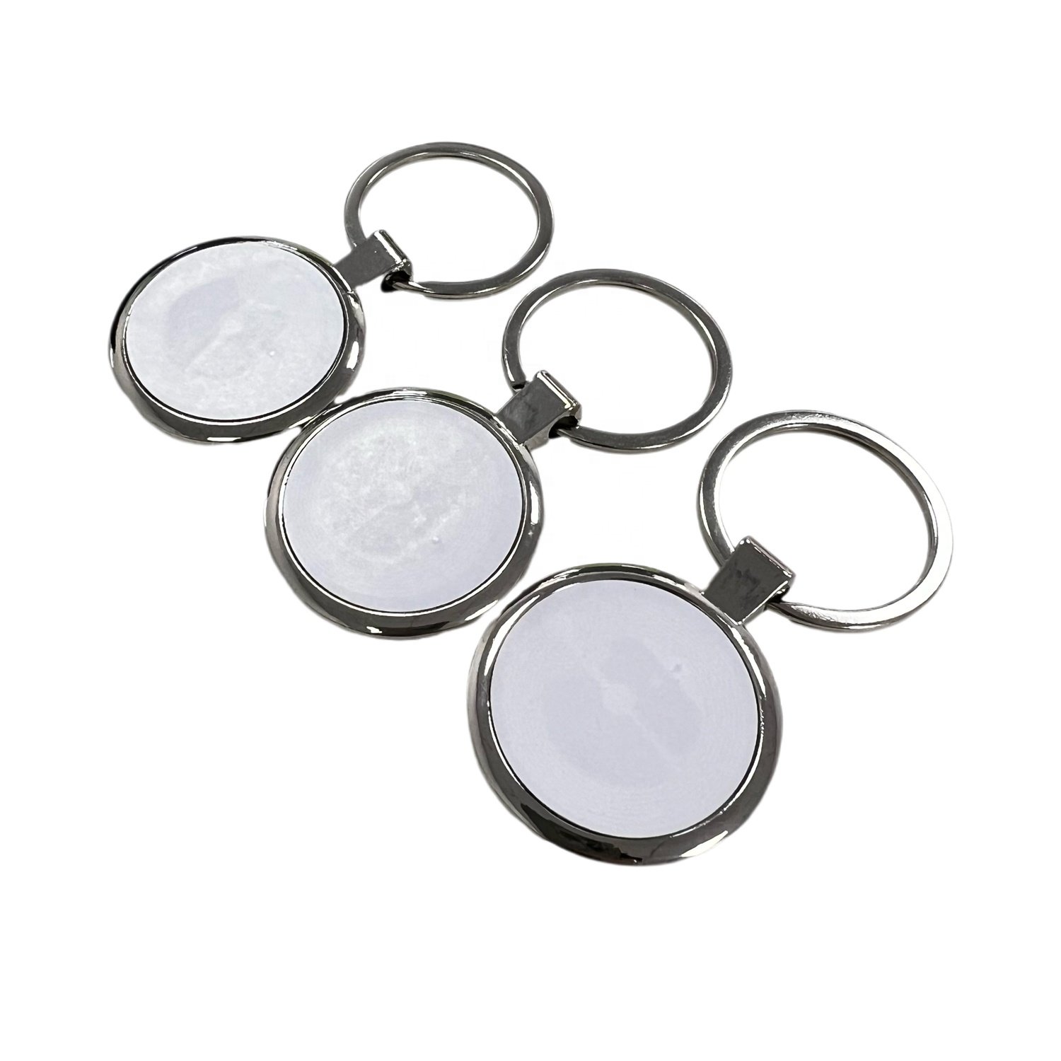 Wholesale Blank Silver NFC Metal Key Chains Keyfob Metal Access Control Card with Logo Custom