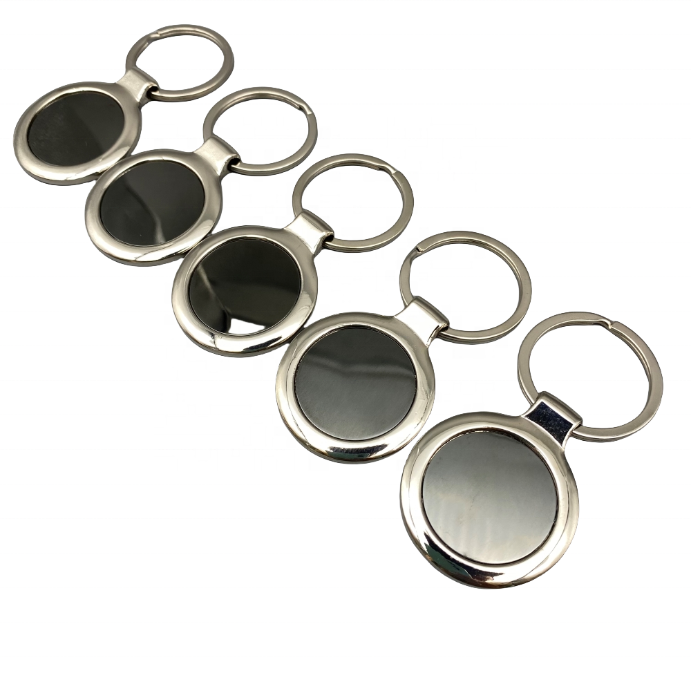 Wholesale Blank Silver NFC Metal Key Chains Keyfob Metal Access Control Card with Logo Custom