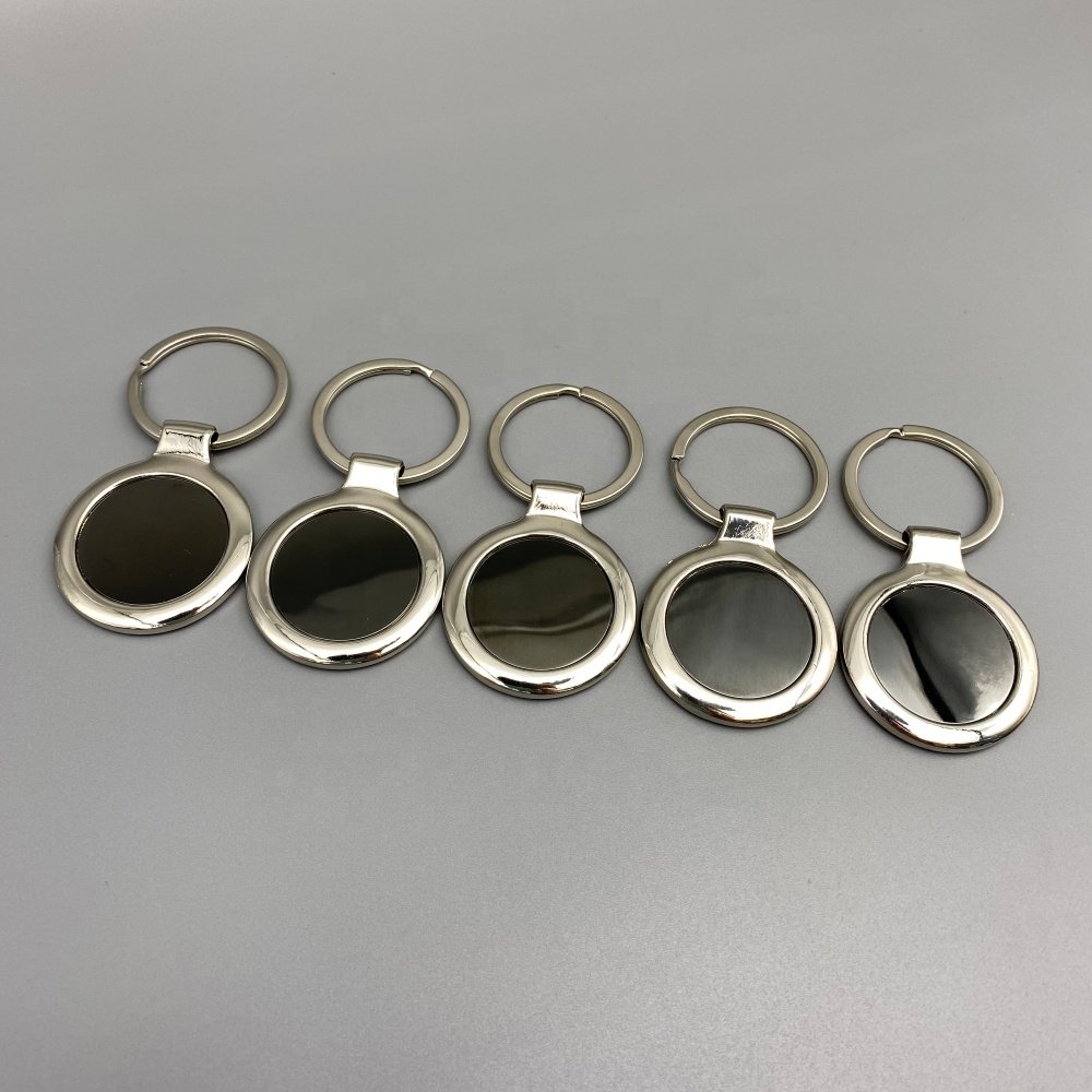 Wholesale Blank Silver NFC Metal Key Chains Keyfob Metal Access Control Card with Logo Custom