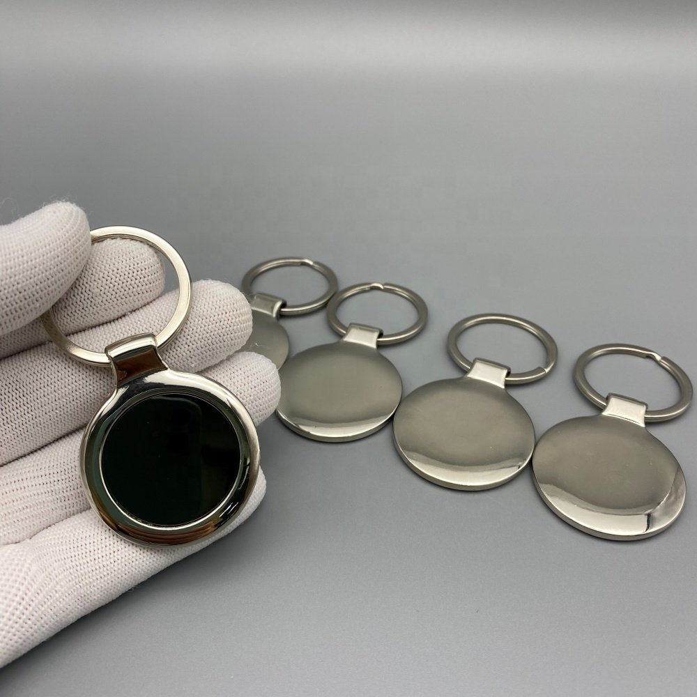 Wholesale Blank Silver NFC Metal Key Chains Keyfob Metal Access Control Card with Logo Custom