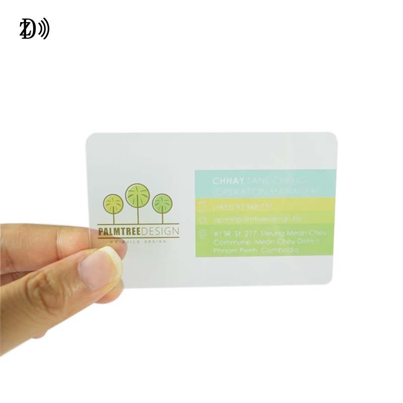 Custom CMYK Printing Waterproof Visiting Card Clear PVC Card Transparent Plastic Business Cards