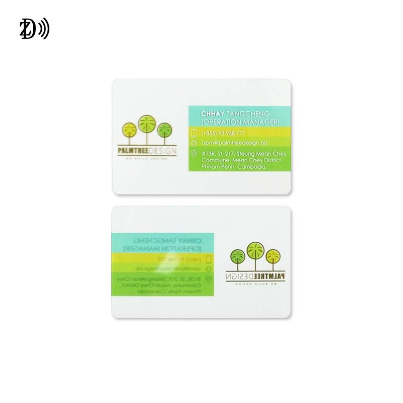 Custom CMYK Printing Waterproof Visiting Card Clear PVC Card Transparent Plastic Business Cards
