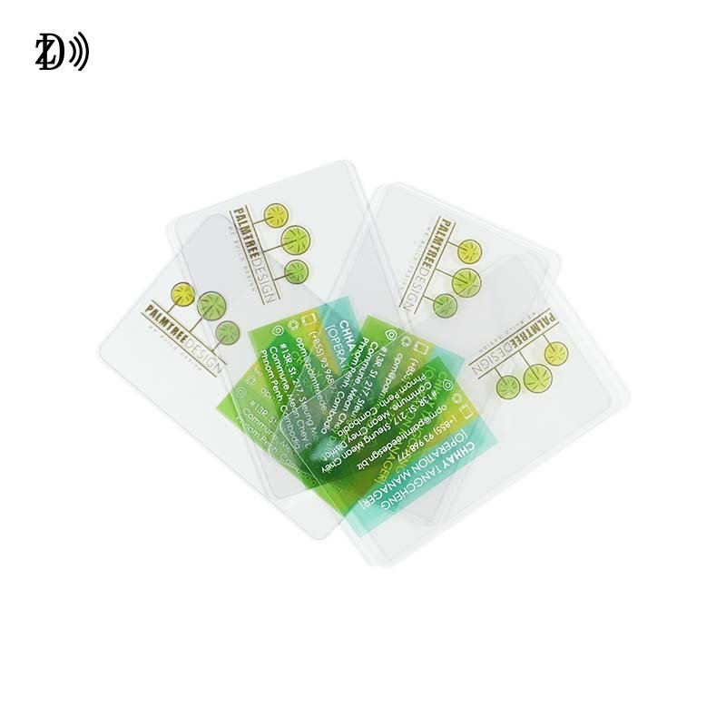 Custom CMYK Printing Waterproof Visiting Card Clear PVC Card Transparent Plastic Business Cards
