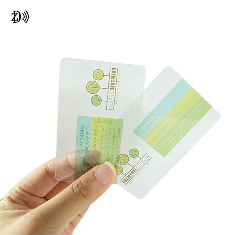 Custom CMYK Printing Waterproof Visiting Card Clear PVC Card Transparent Plastic Business Cards